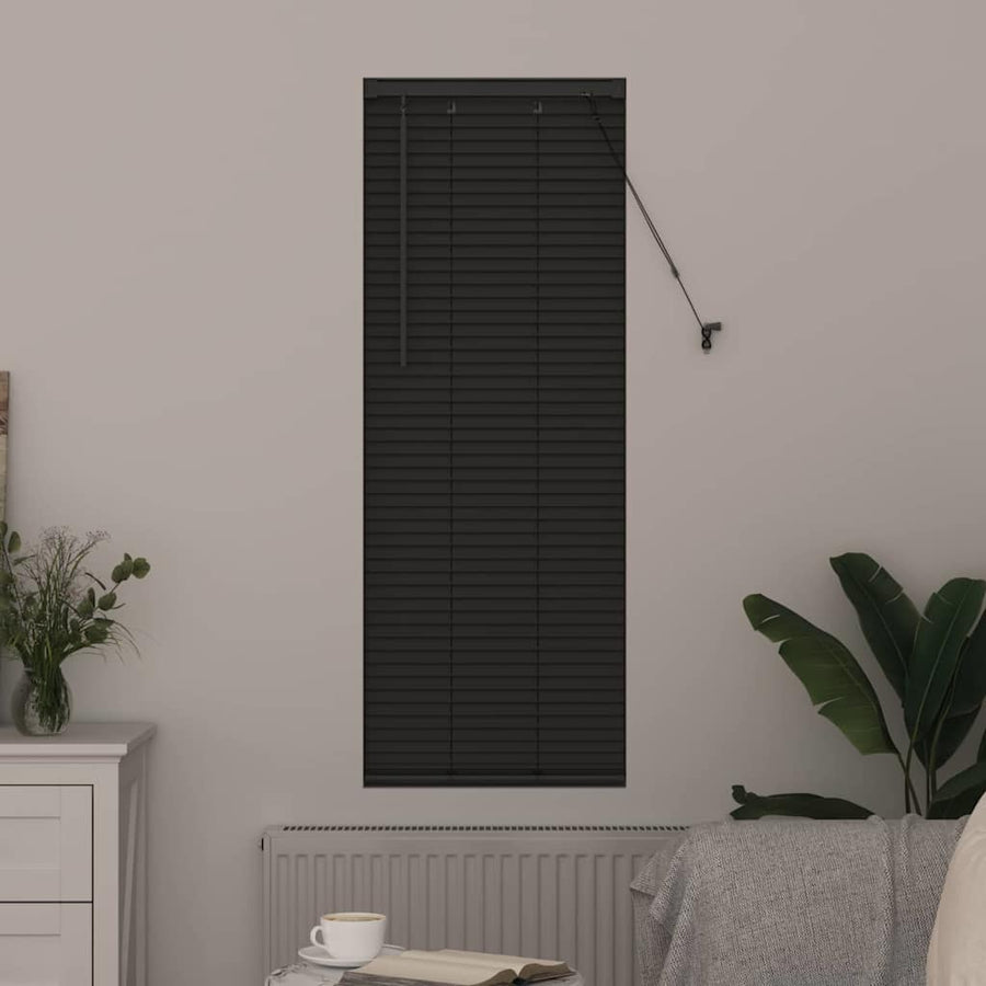 Raam Blind met gordijnen Anders Donkergrijs 80 x 130 cm Aluminium