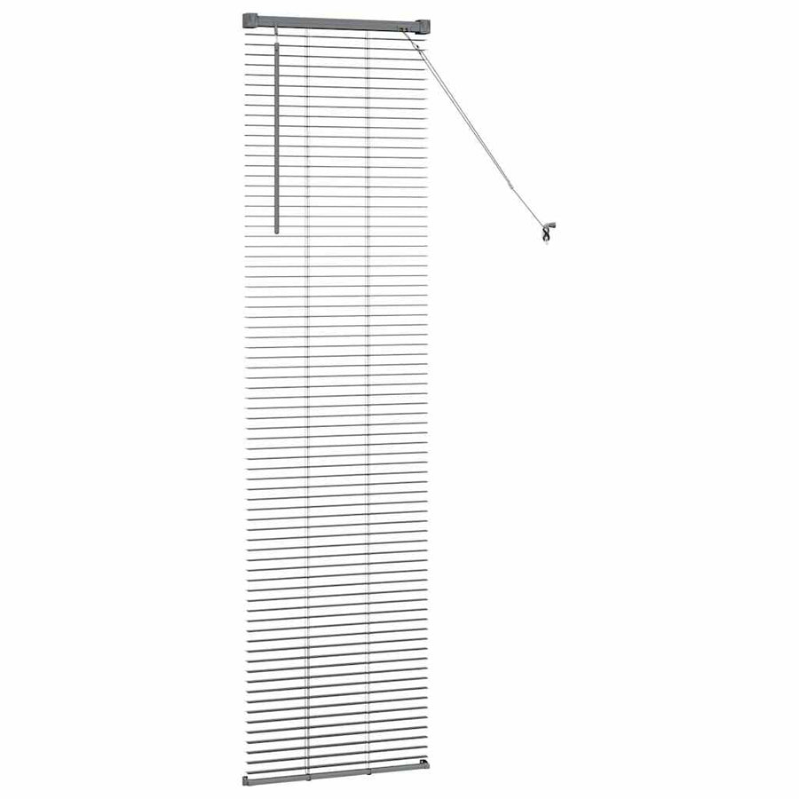 Raam Blind met gordijnen Anders Donkergrijs 80 x 130 cm Aluminium