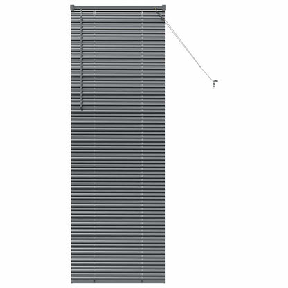 Raam Blind met gordijnen Anders Donkergrijs 80 x 130 cm Aluminium