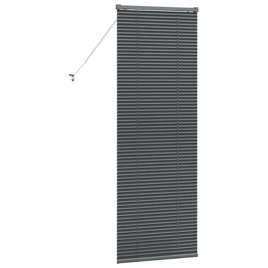 Raam Blind met gordijnen Anders Donkergrijs 80 x 130 cm Aluminium