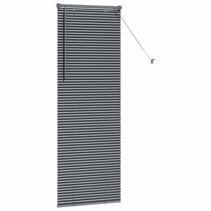 Raam Blind met gordijnen Anders Donkergrijs 80 x 130 cm Aluminium