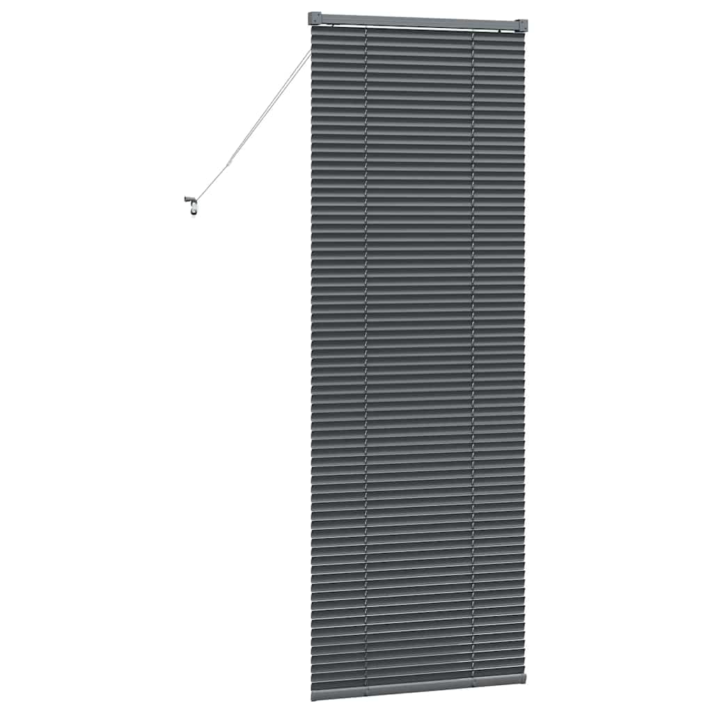 Raam Blind met gordijnen Anders Donkergrijs 80 x 130 cm Aluminium