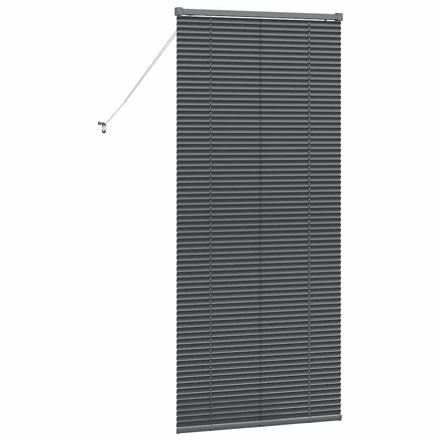 Raam Blind met gordijnen Anders Donkergrijs 80 x 130 cm Aluminium
