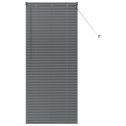 Raam Blind met gordijnen Anders Donkergrijs 80 x 130 cm Aluminium