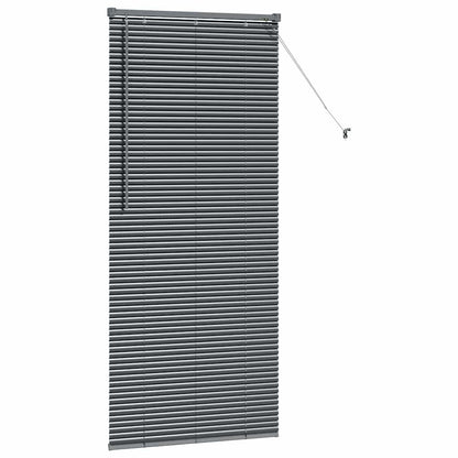 Raam Blind met gordijnen Anders Donkergrijs 80 x 130 cm Aluminium