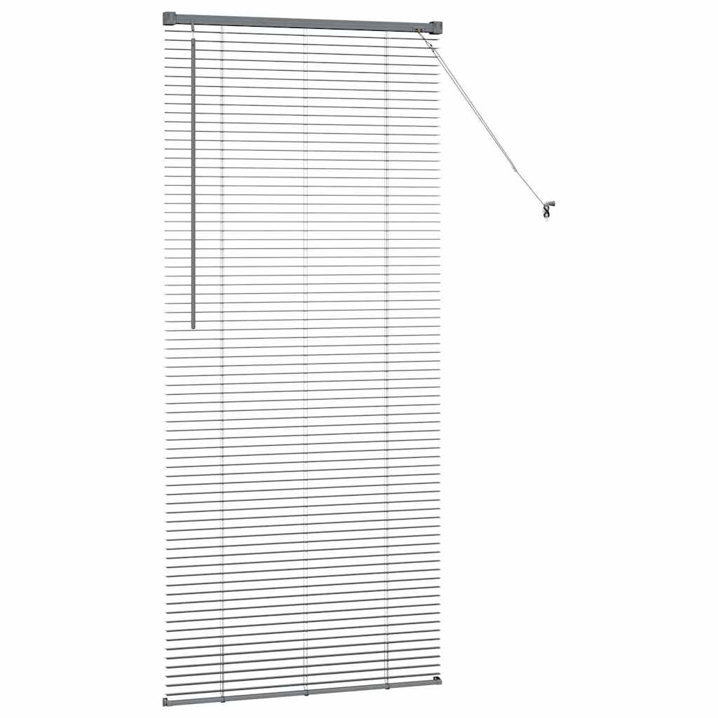 Raam Blind met gordijnen Anders Donkergrijs 80 x 130 cm Aluminium