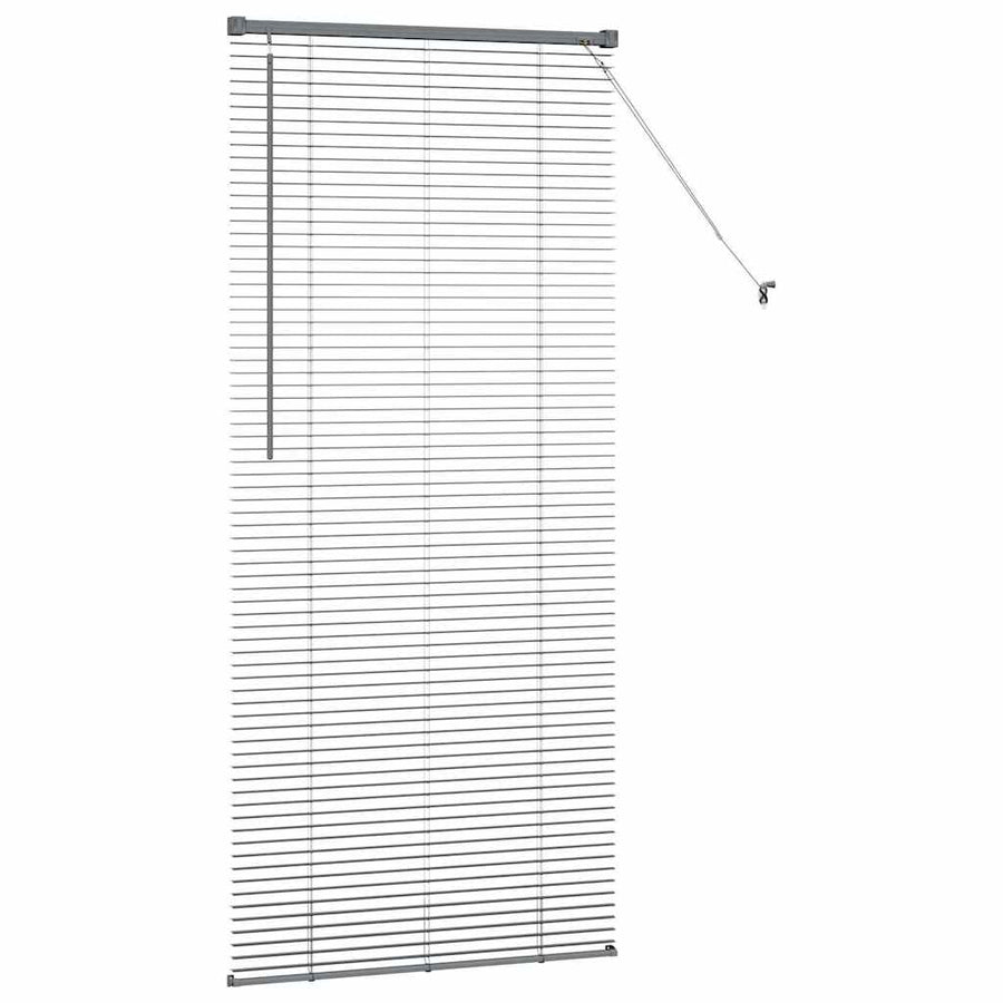 Raam Blind met gordijnen Anders Donkergrijs 80 x 130 cm Aluminium