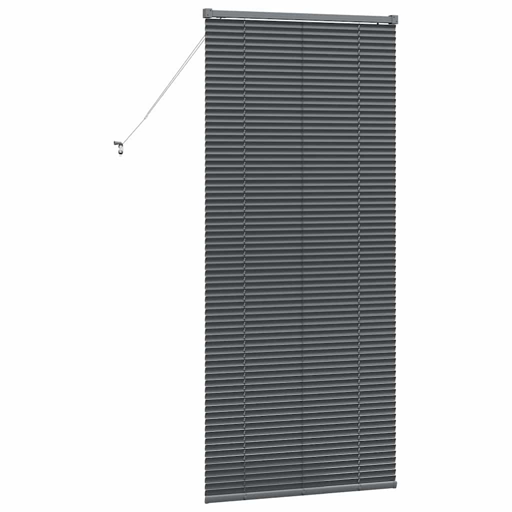Raam Blind met gordijnen Anders Donkergrijs 80 x 130 cm Aluminium