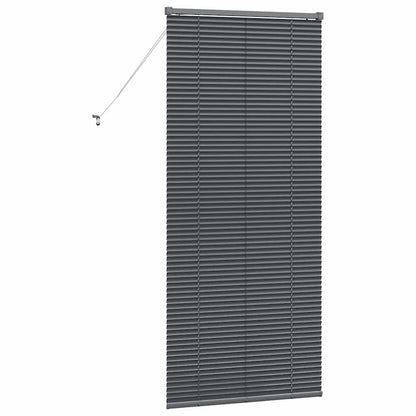 Raam Blind met gordijnen Anders Donkergrijs 80 x 130 cm Aluminium
