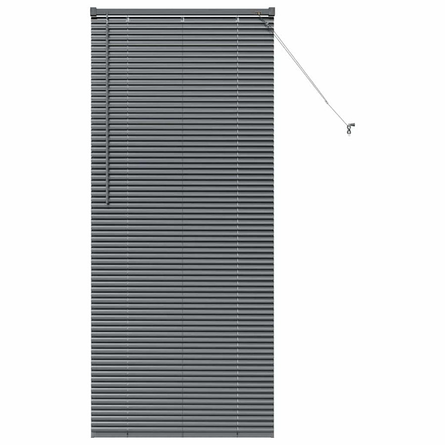 Raam Blind met gordijnen Anders Donkergrijs 80 x 130 cm Aluminium