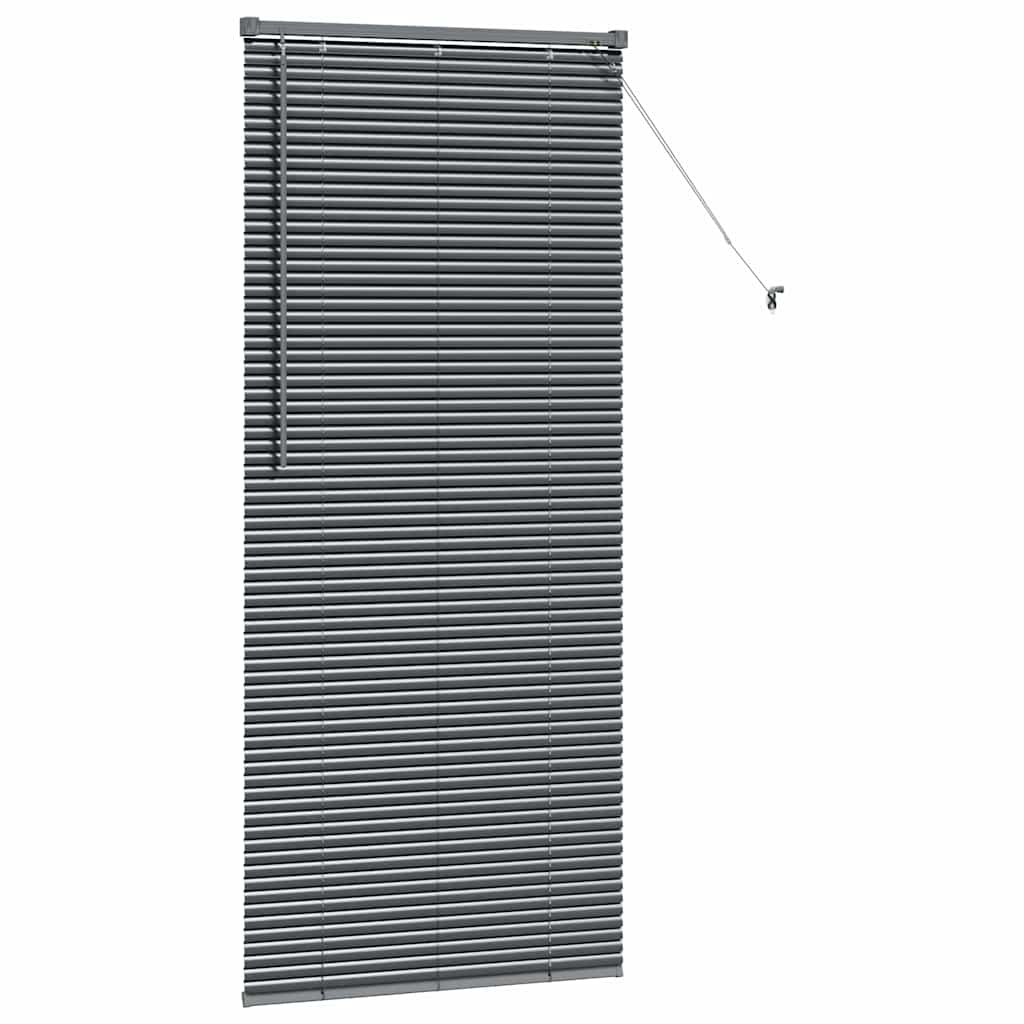 Raam Blind met gordijnen Anders Donkergrijs 80 x 175 cm Aluminium