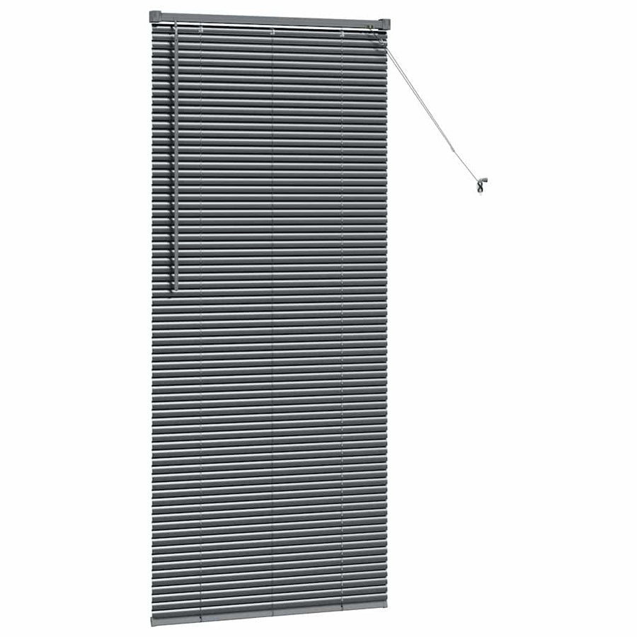 Raam Blind met gordijnen Anders Donkergrijs 80 x 175 cm Aluminium