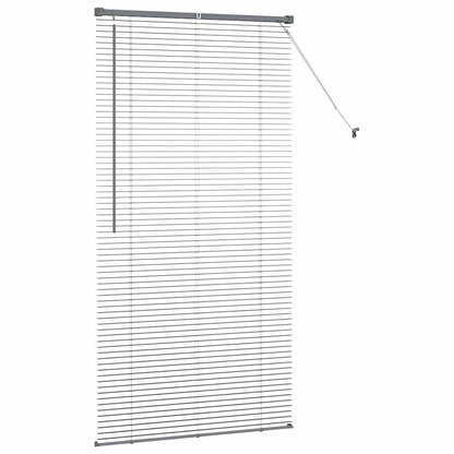 Raam Blind met gordijnen Anders Donkergrijs 80 x 130 cm Aluminium