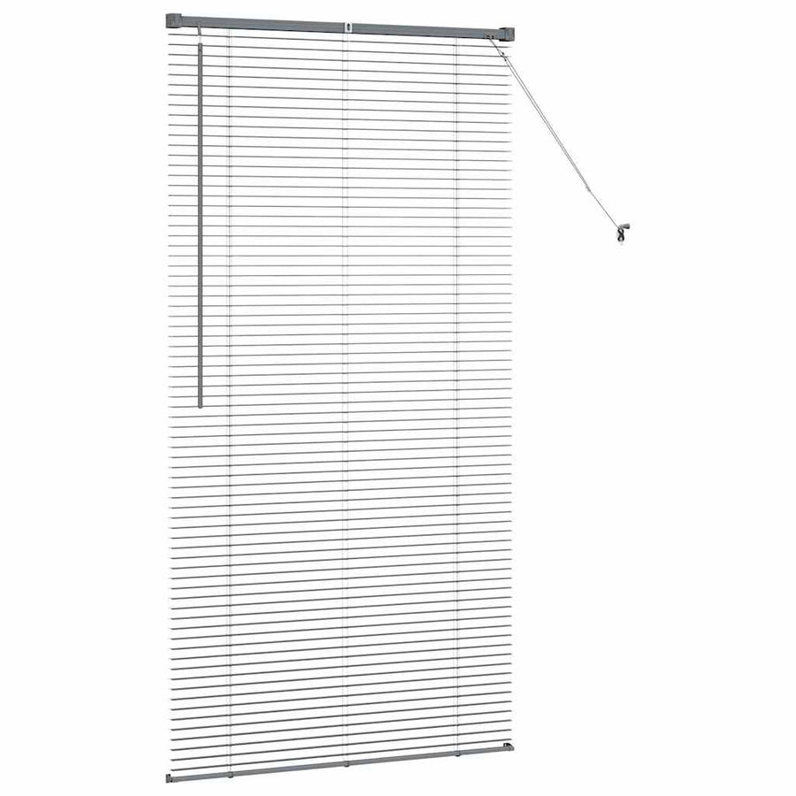 Raam Blind met gordijnen Anders Donkergrijs 80 x 130 cm Aluminium