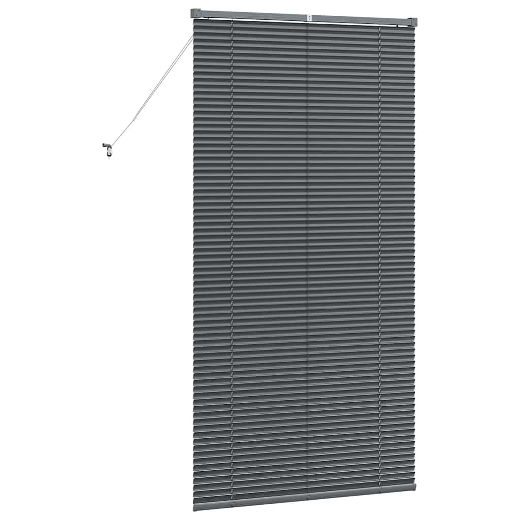 Raam Blind met gordijnen Anders Donkergrijs 80 x 130 cm Aluminium