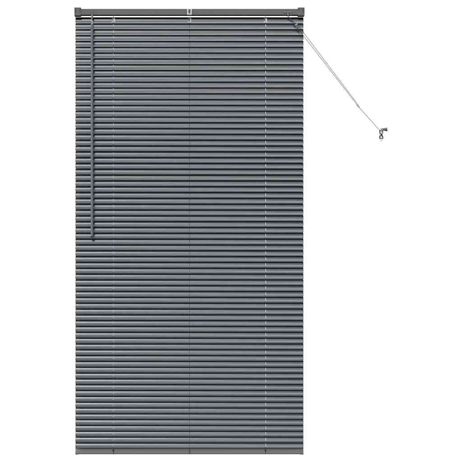 Raam Blind met gordijnen Anders Donkergrijs 80 x 130 cm Aluminium