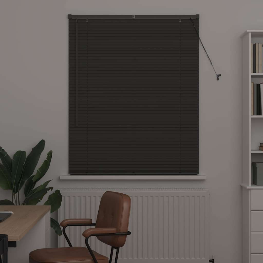 Raam Blind met gordijnen Anders Donkergrijs 100 x 175 cm Aluminium