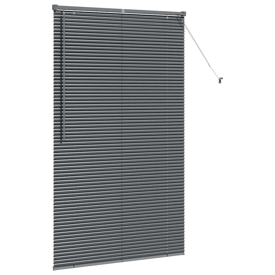 Raam Blind met gordijnen Anders Donkergrijs 100 x 175 cm Aluminium