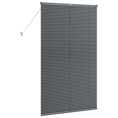 Raam Blind met gordijnen Anders Donkergrijs 100 x 175 cm Aluminium