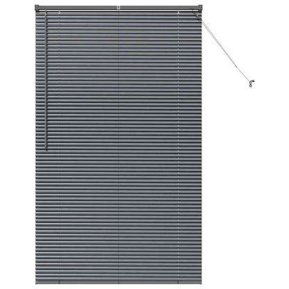 Raam Blind met gordijnen Anders Donkergrijs 100 x 175 cm Aluminium