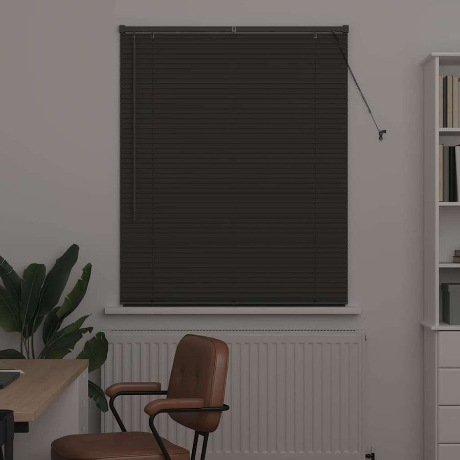 Raam Blind met gordijnen Anders Donkergrijs 105 x 175 cm Aluminium