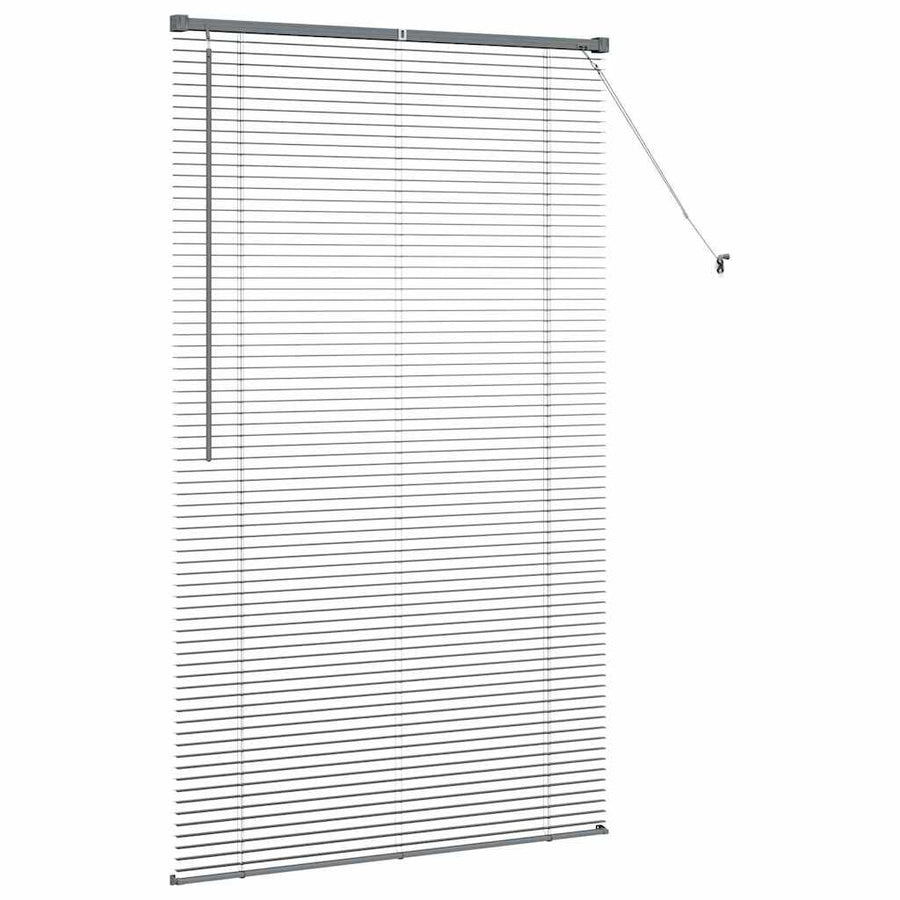 Raam Blind met gordijnen Anders Donkergrijs 105 x 175 cm Aluminium