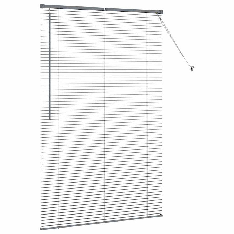 Raam Blind met gordijnen Anders Donkergrijs 80 x 130 cm Aluminium