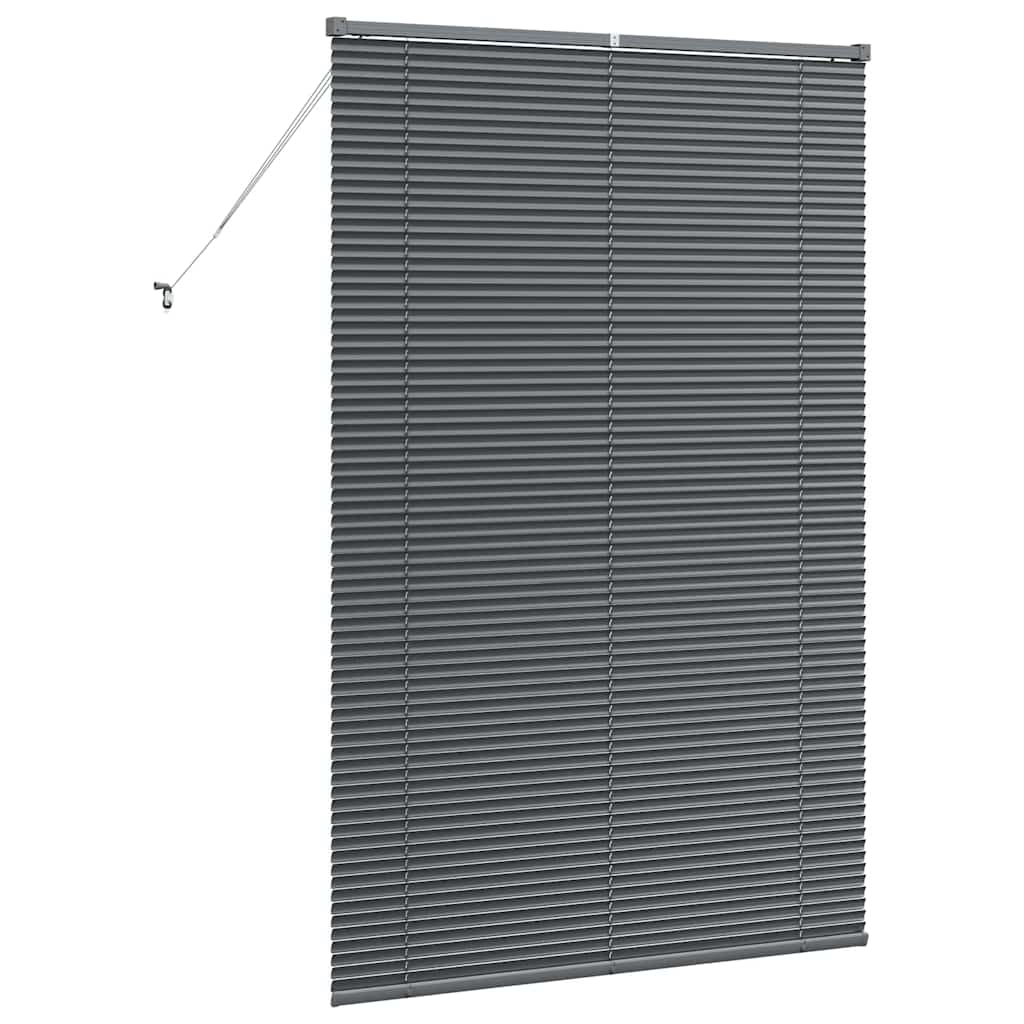 Raam Blind met gordijnen Anders Donkergrijs 80 x 130 cm Aluminium