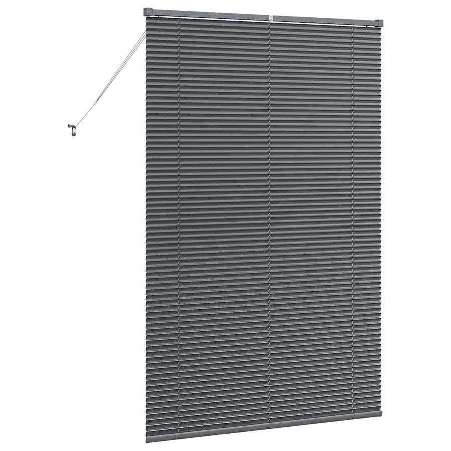 Raam Blind met gordijnen Anders Donkergrijs 80 x 130 cm Aluminium
