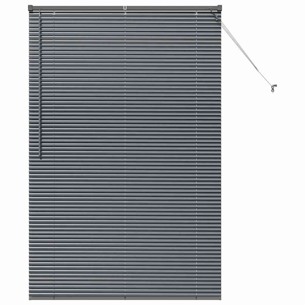 Raam Blind met gordijnen Anders Donkergrijs 80 x 130 cm Aluminium
