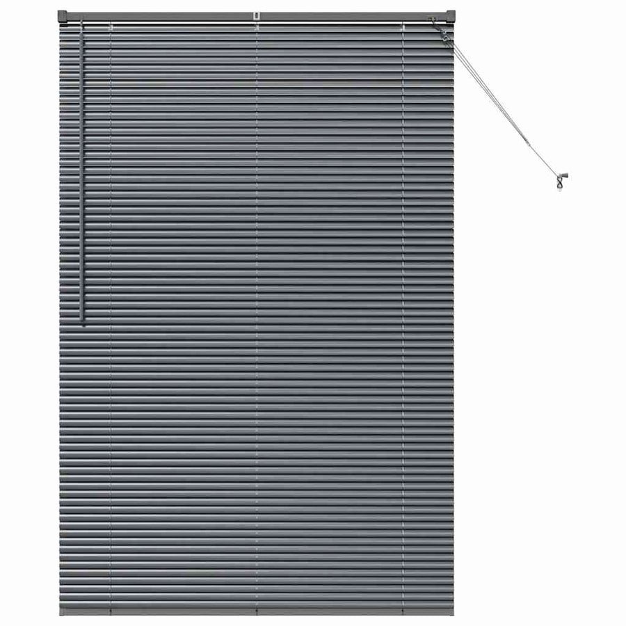 Raam Blind met gordijnen Anders Donkergrijs 80 x 130 cm Aluminium