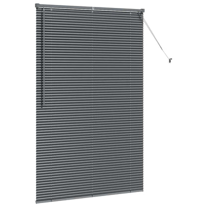 Raam Blind met gordijnen Anders Donkergrijs 80 x 130 cm Aluminium