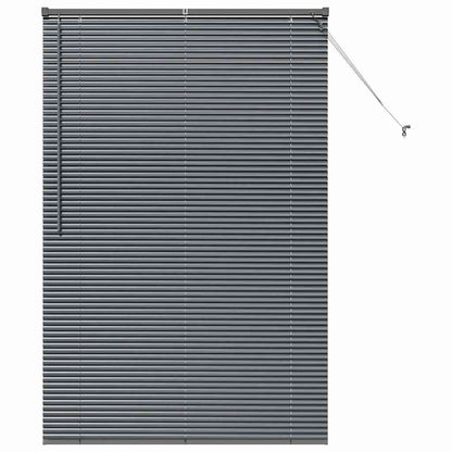 Raam Blind met gordijnen Anders Donkergrijs 80 x 130 cm Aluminium