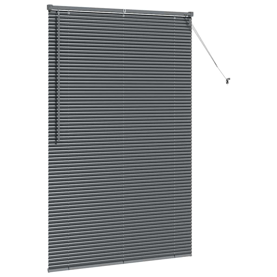 Raam Blind met gordijnen Anders Donkergrijs 120 x 175 cm Aluminium