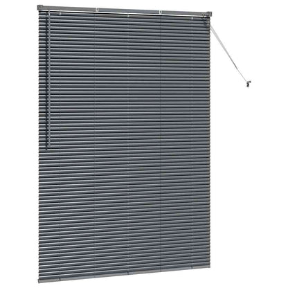 Raam Blind met gordijnen Anders Donkergrijs 125 x 175 cm Aluminium