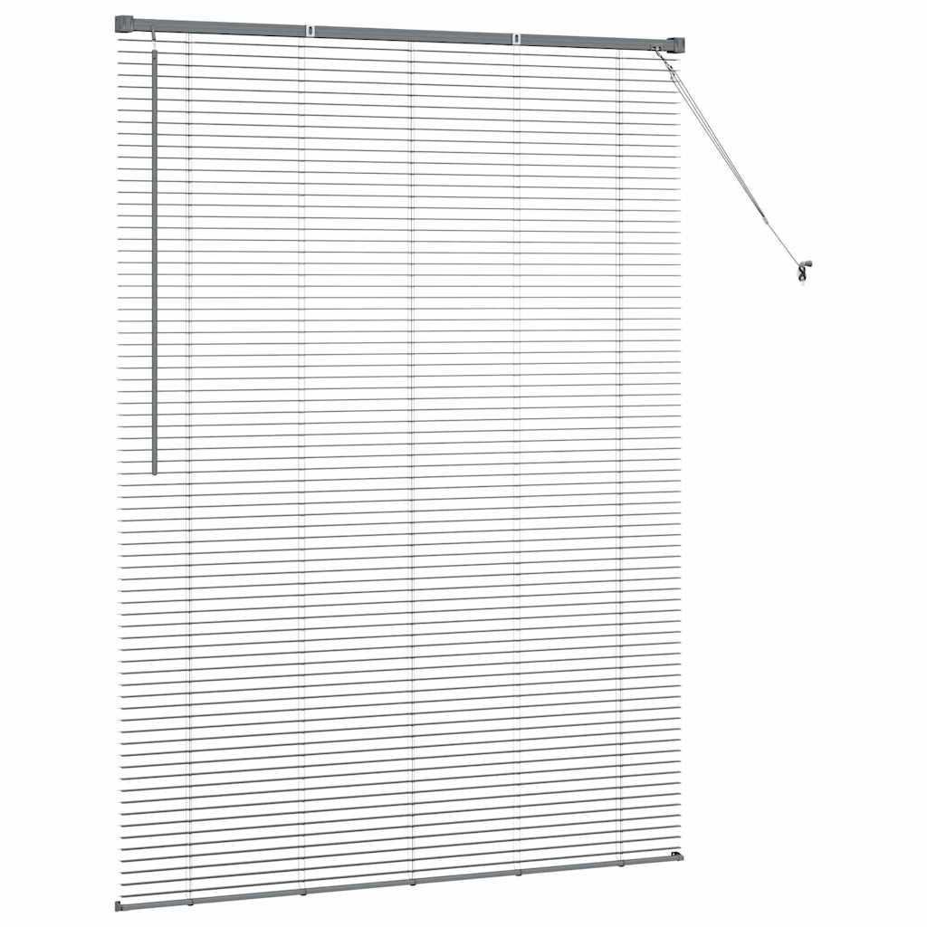 Raam Blind met gordijnen Anders Donkergrijs 125 x 175 cm Aluminium
