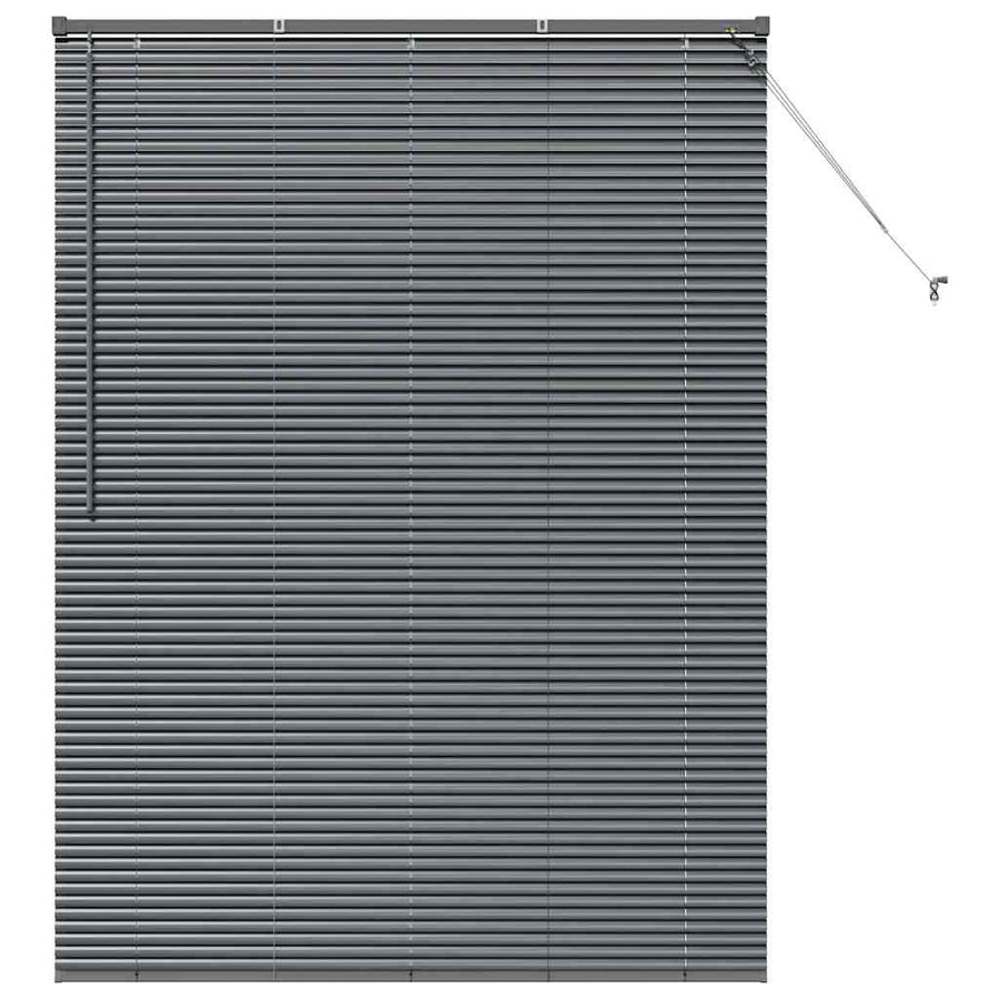 Raam Blind met gordijnen Anders Donkergrijs 125 x 175 cm Aluminium