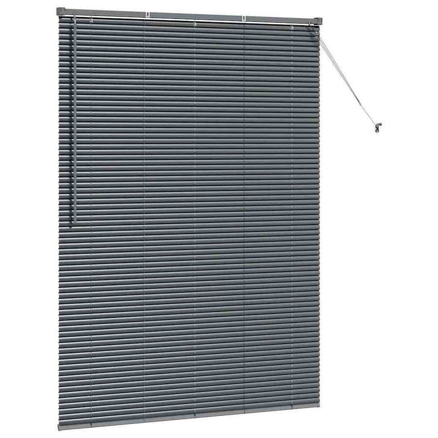 Raam Blind met gordijnen Anders Donkergrijs 80 x 130 cm Aluminium