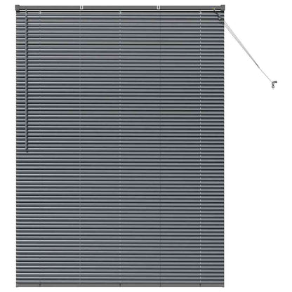 Raam Blind met gordijnen Anders Donkergrijs 80 x 130 cm Aluminium