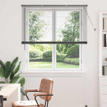 Raam Blind met gordijnen Anders Donkergrijs 135 x 175 cm Aluminium