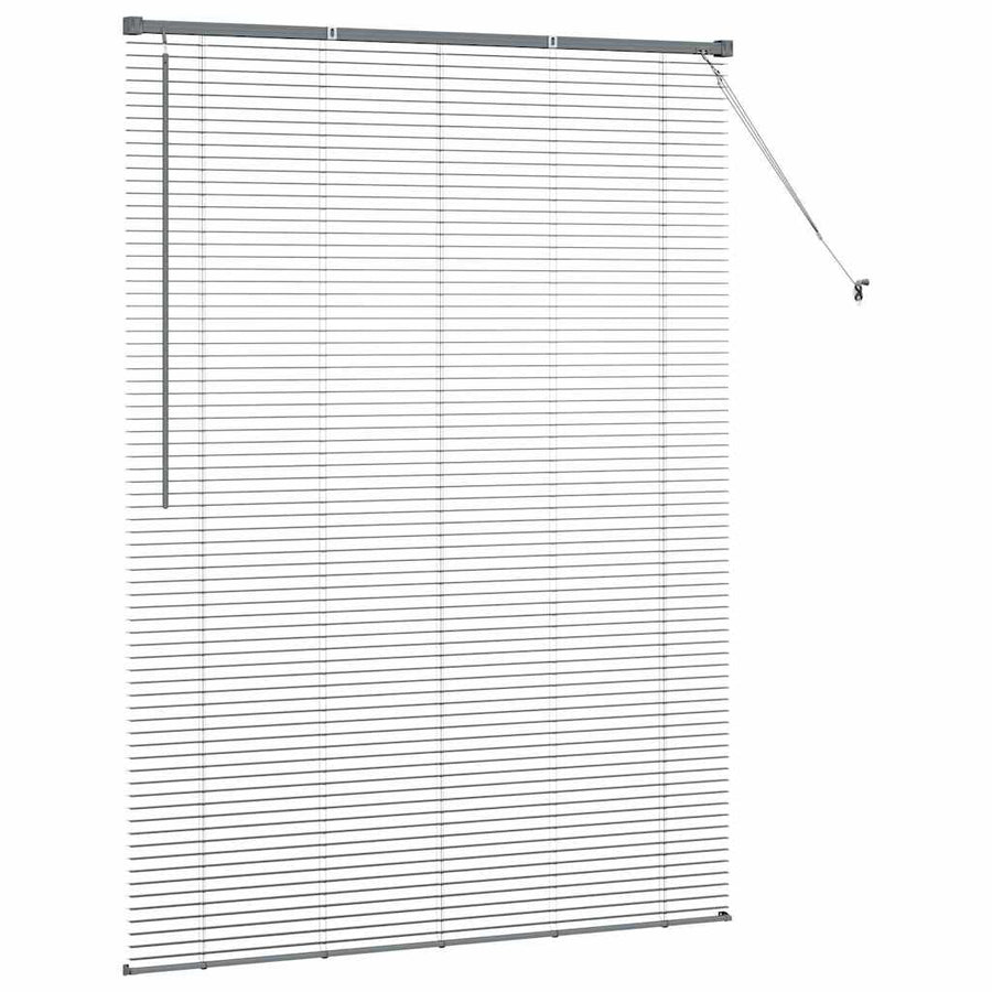 Raam Blind met gordijnen Anders Donkergrijs 135 x 175 cm Aluminium