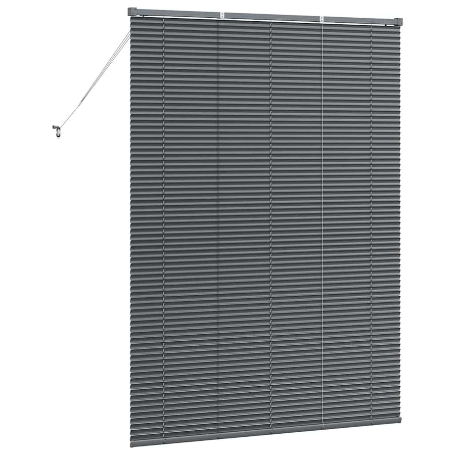 Raam Blind met gordijnen Anders Donkergrijs 135 x 175 cm Aluminium