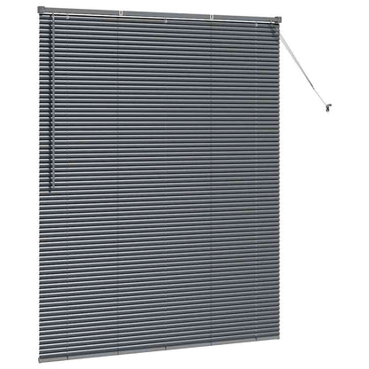 Raam Blind met gordijnen Anders Donkergrijs 140 x 175 cm Aluminium