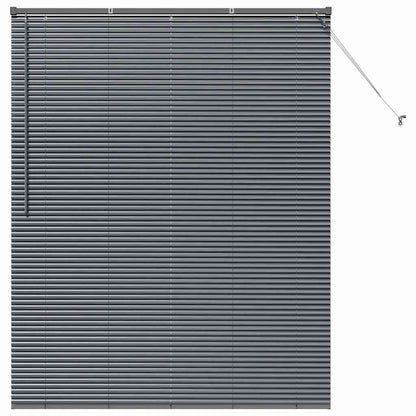 Raam Blind met gordijnen Anders Donkergrijs 140 x 175 cm Aluminium