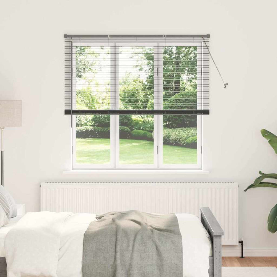 Raam Blind met gordijnen Anders Donkergrijs 80 x 130 cm Aluminium