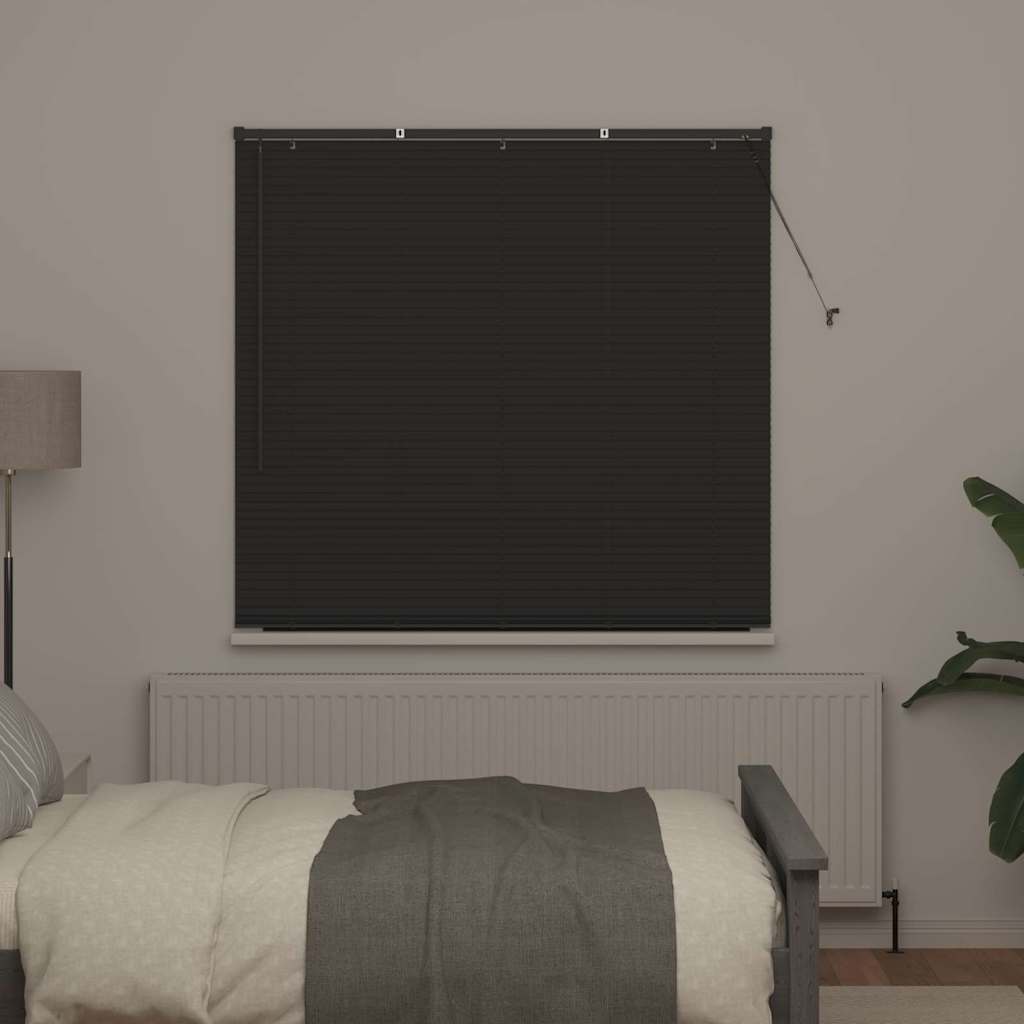Raam Blind met gordijnen Anders Donkergrijs 80 x 130 cm Aluminium