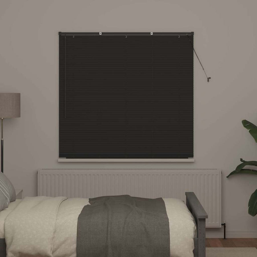 Raam Blind met gordijnen Anders Donkergrijs 80 x 130 cm Aluminium