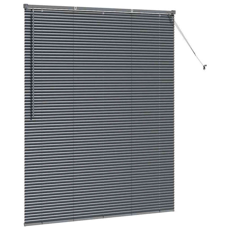 Raam Blind met gordijnen Anders Donkergrijs 80 x 130 cm Aluminium