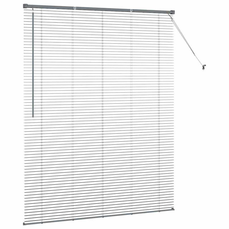 Raam Blind met gordijnen Anders Donkergrijs 80 x 130 cm Aluminium