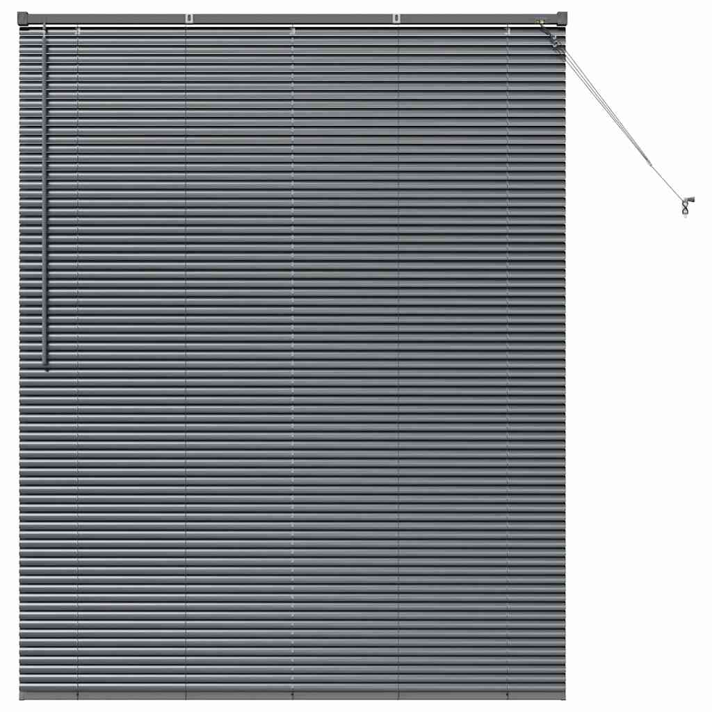 Raam Blind met gordijnen Anders Donkergrijs 80 x 130 cm Aluminium